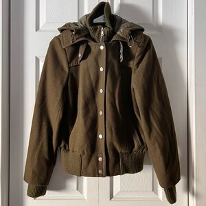 New York & Company Wool Blend Bomber Jacket